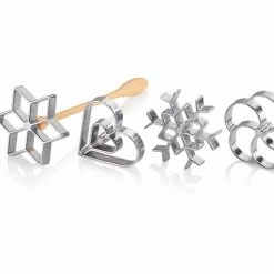 Null Tescoma 4er-Set Rosettenwaffel-Eisen Schmalzgebäck Rosetten Waffeleisen DELÍCIA