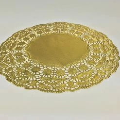 Null 10x100 Tortenspitzen Rund Gold Glänzend Ø31 Cm Papierspitze Tortenpapier Spitze