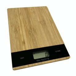 Null Digitale Küchenwaage Aus Holz, 20x15xH2 Cm, Max. 5 Kg