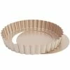 Null CHEFMADE | 18cm Tarteform Mit Hebeboden | 176x30mm | Champagnergold | Antihaft- & Silikonbeschichtet | Quicheform | Mit Hebeboden | Obstkuchenform