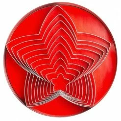 Null 2x Ausstecher "Pyramidenbaum", Satz Aus Zehn Ausstechern