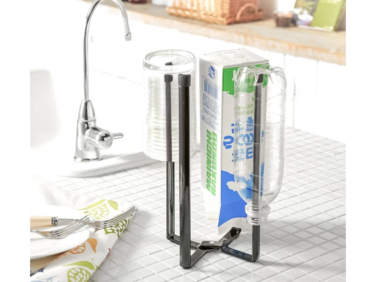 Null Abtropfgestell Für 3 Flaschen Mit Deckenhalter & Mikrofasermatte Ca. 30x17x14 Cm 2 Null Abtropfgestell Für 3 Flaschen Mit Deckenhalter & Mikrofasermatte Ca. 30x17x14 Cm – Bild 2