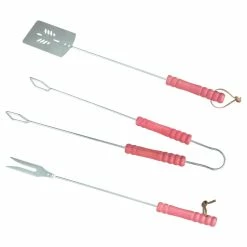 Null 3tlg. Grillbesteck Grillset Grillzange Fleischgabel Grillzubehör BBQ Grillgabel