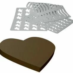 Null Schablone Silikon, Herz, 35 X 25 Mm, Martellato, Chasil 3