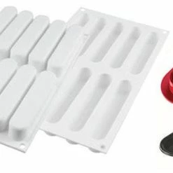 Null Dessertset Eclair, Silikonform, Silikomart, 13 X 2,5 X 2,5 Cm -Küchengeräte Shop 509b7bd2 bacc 450e 83ec 7dc9acce8434