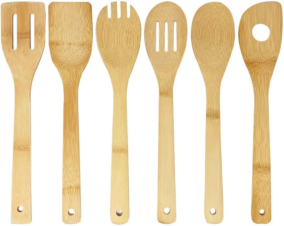 Null 5-tlg. Bambus Küchenhelfer Kochbesteck Set Küchenutensilien Küche Helfer-Set 3 Null 5-tlg. Bambus Küchenhelfer Kochbesteck Set Küchenutensilien Küche Helfer-Set – Bild 3