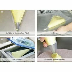 Null 10x25 Spritzbeutel "Vakuum" 2-lagig Aus LDPE Transparent Breite: 27 Cm Länge: 46 Cm -Küchengeräte Shop a2ac82e4 cfb6 4cf9 8e73 b74854d97024