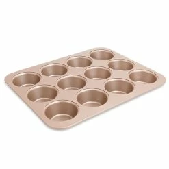 Null CHEFMADE | 6er Muffinblech | 267x181x32mm | Champagnergold | Antihaft- & Silikonbeschichtet | Muffinform | Cupcakeblech | Minikuchenform | Cup-Cakes -Küchengeräte Shop a61f2964 78f2 4c05 8563 91a9630d1e0e