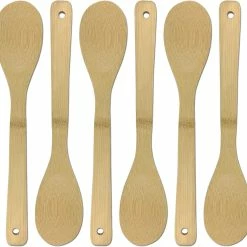 Null Küchenorganizer-Set Widerstandsfähiges Elegantes Leicht Zu Reinigendes Bambus Kochlöffelt