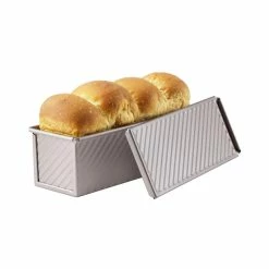 Null CHEFMADE | 22cm Toastbrot Backform Mit Deckel | 223x87x77mm | Champagnergold | Antihaft- & Silikonbeschichtet | Toastbackform | Brotbackform -Küchengeräte Shop bbc67be2 acc6 4697 91fd 2271769a8518