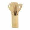 Null 5-tlg. Bambus Küchenhelfer Kochbesteck Set Küchenutensilien Küche Helfer-Set