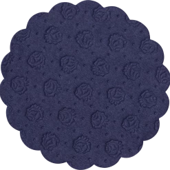 Null Demmler Tassendeckchen / Glasuntersetzer Mit Rosenprägung In Blau, 9cm - 500 Stück - Made In Germany