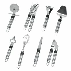 Null 9tlg Edelstahl Küchenhelfer Set Hängeleiste Dosenöffner Pizzaschneider Käsehobel -Küchengeräte Shop ea193a59 b8f3 4e3e 8f18 76d43d6425da