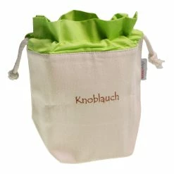 Null Slowroom 501 Gemüsebeutel Knoblauch | 15x20cm | Atmungsaktiv | Baumwolle